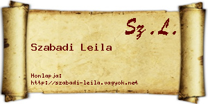 Szabadi Leila névjegykártya